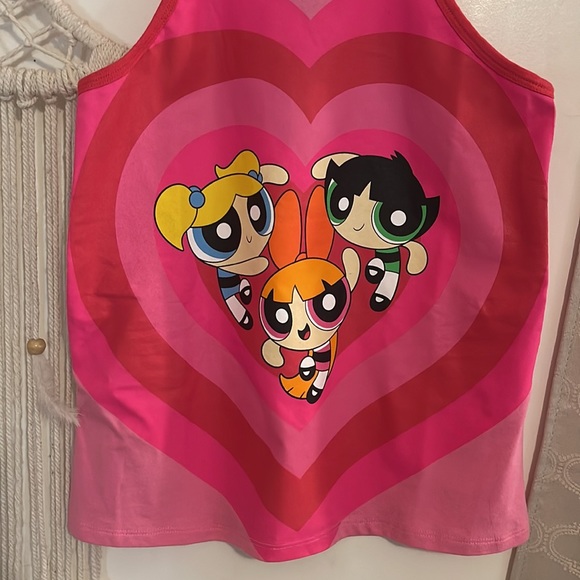 Pink Power puff girls Halter Tank top - Picture 3 of 5